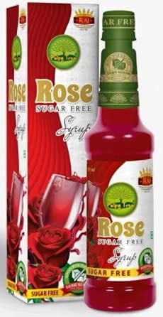 RAJ FLAVOURS Sugar Free Rose Syrup Image