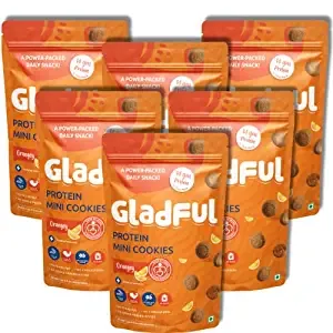Gladful Orangey Protein Mini Cookies Biscuit Pouch  Image