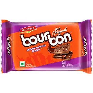 Britannia Bourbon Chocolate Cream Biscuits Image