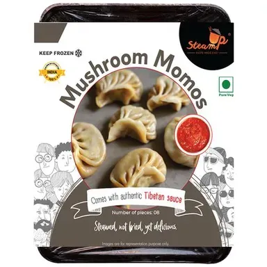 SteamUp EasyCook Mushroom Momos With Tibetan Sauce Image