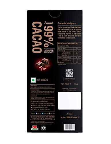Amul 99% Cacao Chocolate Image