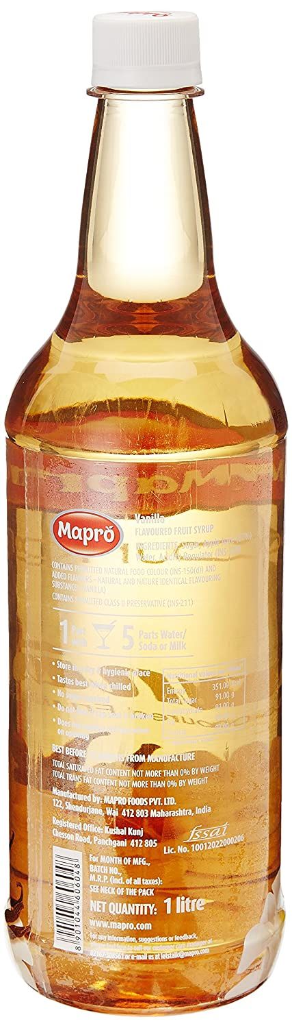 Mapro Vanilla Flavoured Fruit Syrup Image