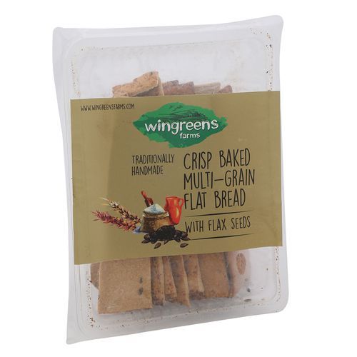 Wingreens Farms Crispy Baked Multigrain Flat Bread With Flax Seeds Image