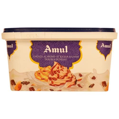 Amul Ice Cream Choco Almond N Kesar Badam Image