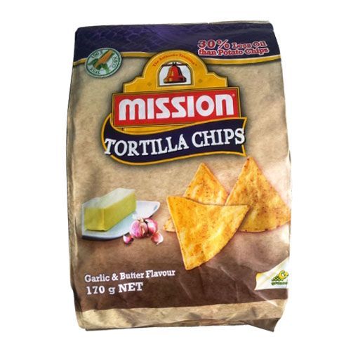Mission Tortilla Chips Garlic & Butter Image