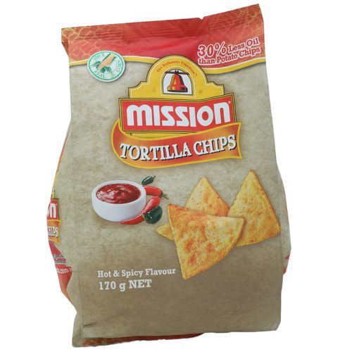 Mission Tortilla Chips Hot & Spicy Image