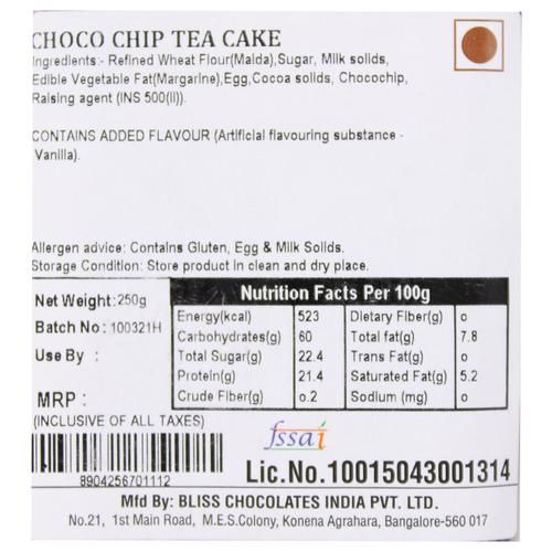 Fresho Signature Choco Chip Tea Cake Image