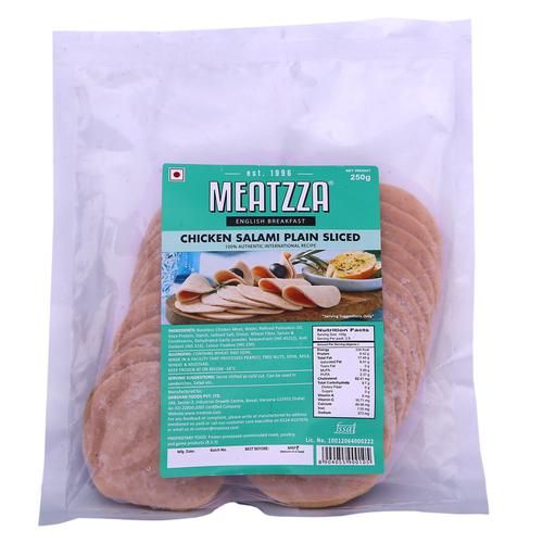 Meatzza Chicken Salami Plain Slice Image