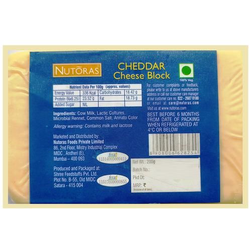 NUTORAS Cheddar Cheese Block Image