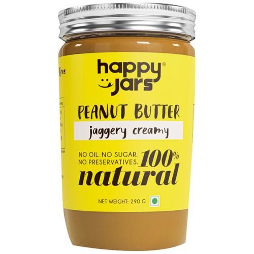 Happy Jars Peanut Butter Jaggery Creamy Image