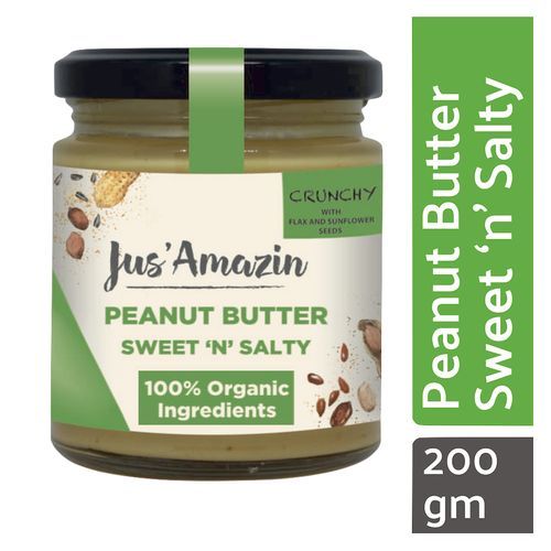 Jus Amazin Vegan Peanut Butter With Crunchy Flax & Sunflower Seeds Image