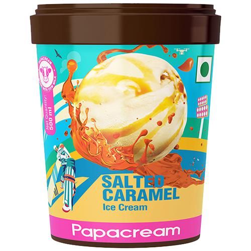 Papacream Salted Caramel Ice Cream Image