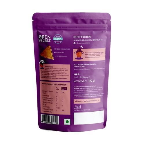 Open Secret Nutty Chips Choco Almond Butter Baked Supergrain Chips Image