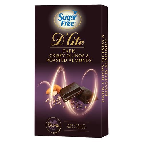 Sugar Free Dlite Quinoa & Almond Dark Chocolate Image
