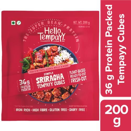 Hello Tempayy Simply Sriracha Soyabean Tempeh Cubes Image