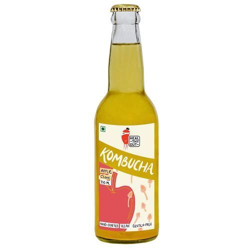 Healthy Gut Kombucha Natural Drink With Apple Clove Vegan Image