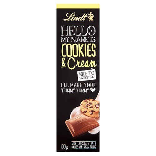 Lindt Cookies and Cream Milk Chocolate Bar Image