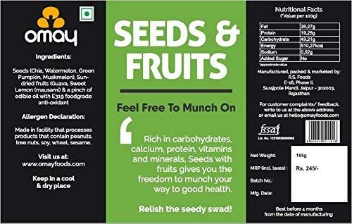 Omay Foods Trail Mix Seeds and Fruits Mix Image