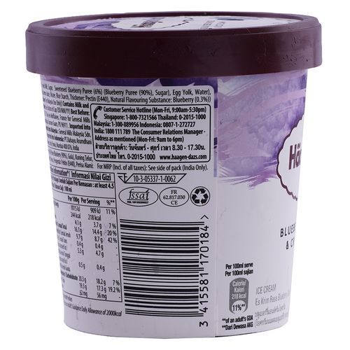 Haagen Dazs Ice Cream Blueberry & Cream Image