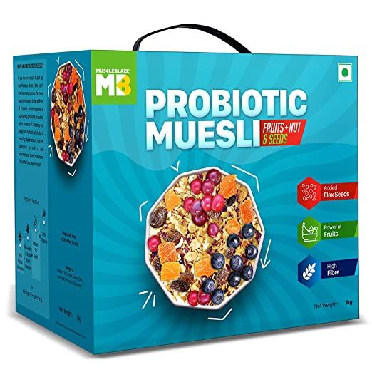 MuscleBlaze Probiotic Muesli Fruits Nuts Seeds Image