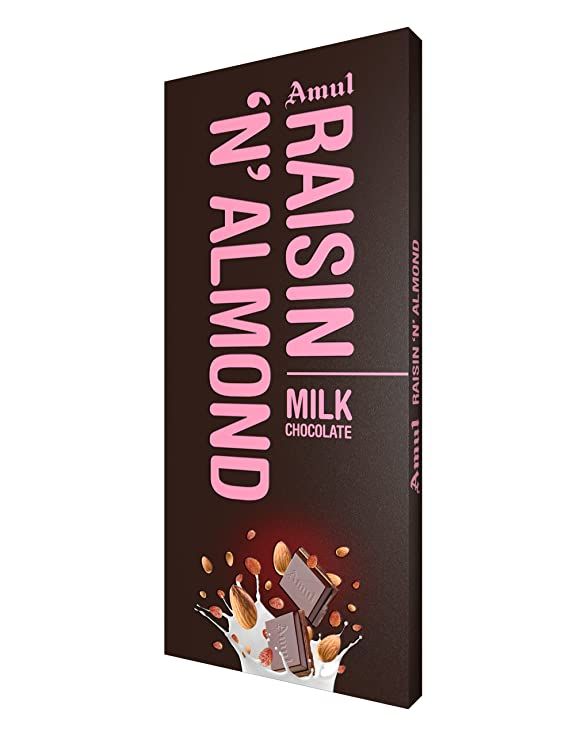 Amul Raisin & Almond Milk Chocolate Image