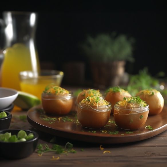 Aam Panna Pani Puri With Potato Sprouts Filling