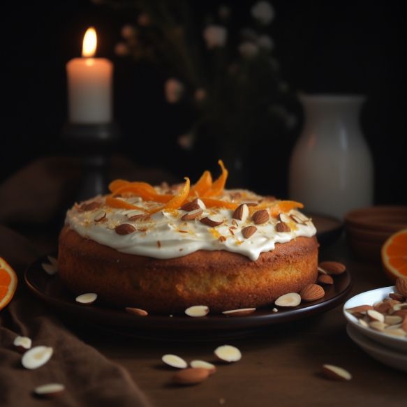 Almond Orange Cake With Cream Cheese Frosting