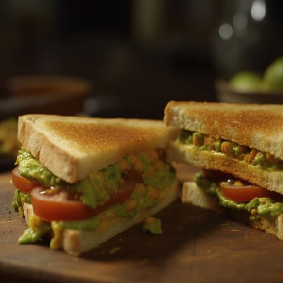 Avocado and Tomato Hummus Sandwiches
