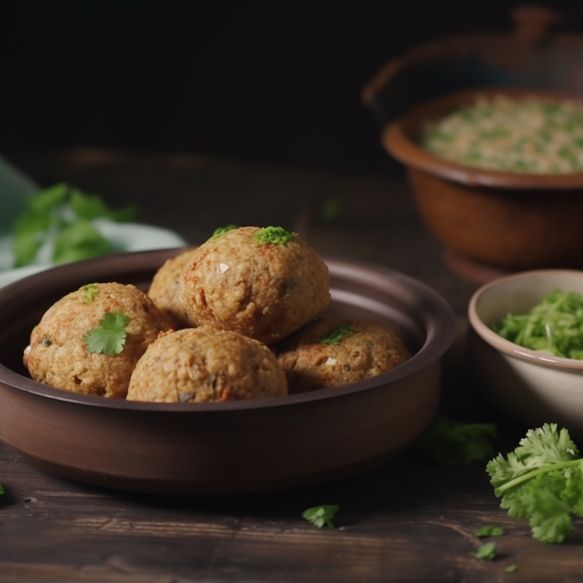Baked Oats And Whole Wheat Kachori With Pea Filling