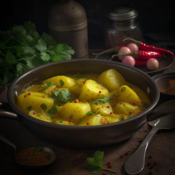 Bengali Radish and Potato Curry