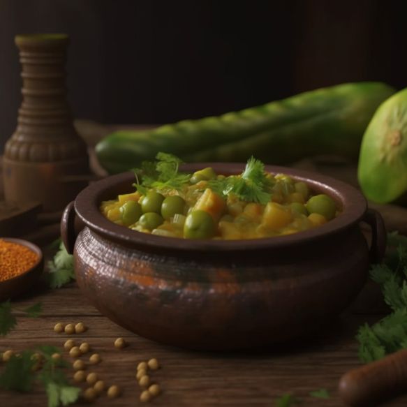 Bottle Gourd and Peas Curry