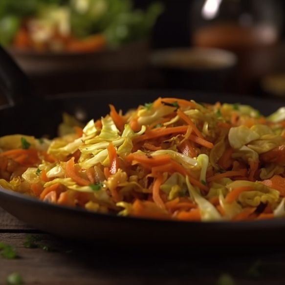 Cabbage Carrot Stir-Fry