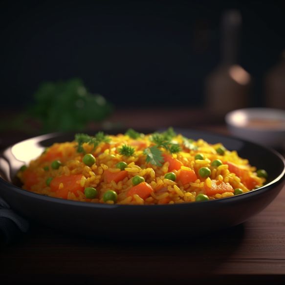 Carrot and Peas Khichdi