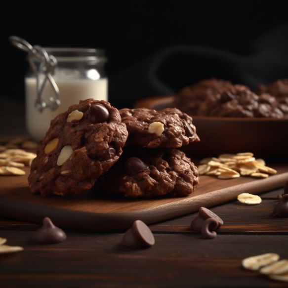 Chocolate Banana Oat Cookies
