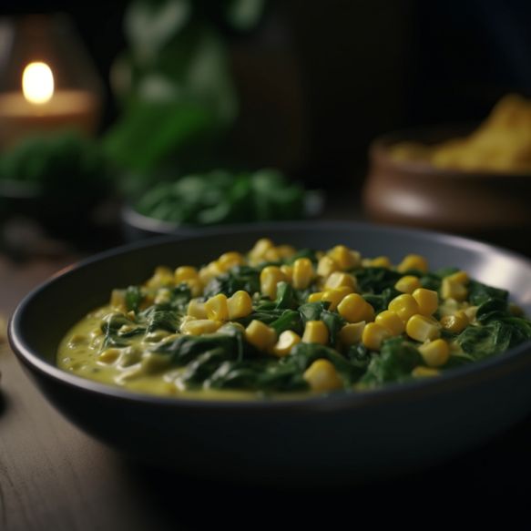 Creamy Corn And Spinach Curry