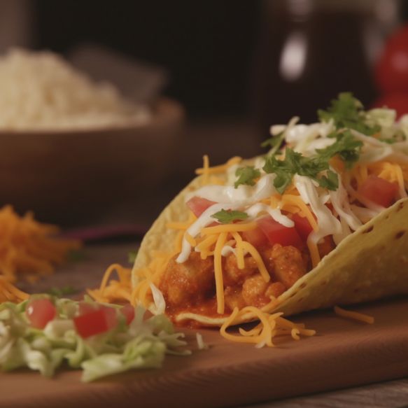 Crunchy Cheese Taco With Coleslaw