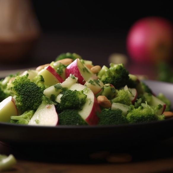 Fresh and Crunchy Broccoli, Radish, and Pear Salad