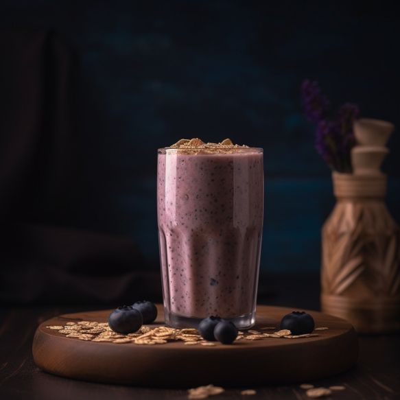 Ginger Blueberry Oats Smoothie