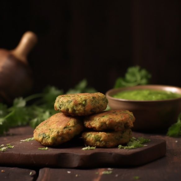 Green Pea And Coriander Fritters
