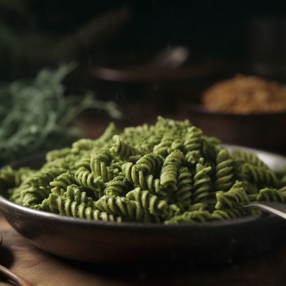 Green Pesto Pasta With Spirulina Twist