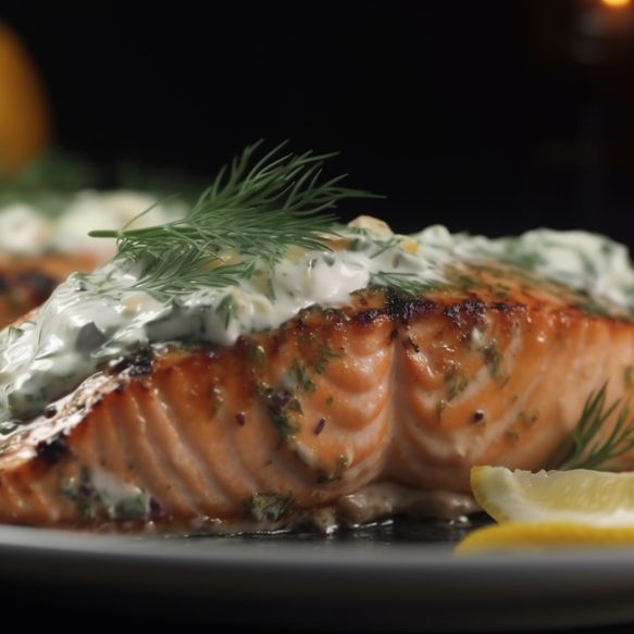 Grilled Salmon With Dill And Horseradish