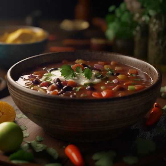 Hearty Vegetarian Mexican Bean Soup