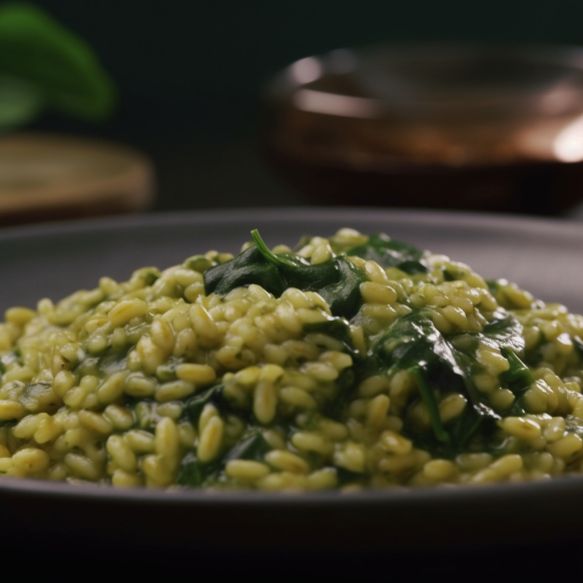 Herbed Barley Risotto with Spinach