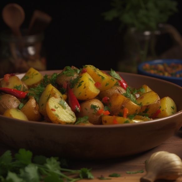 Herbed Roasted Potatoes And Pepper Salad