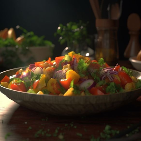 Indian Vegetable Medley Salad