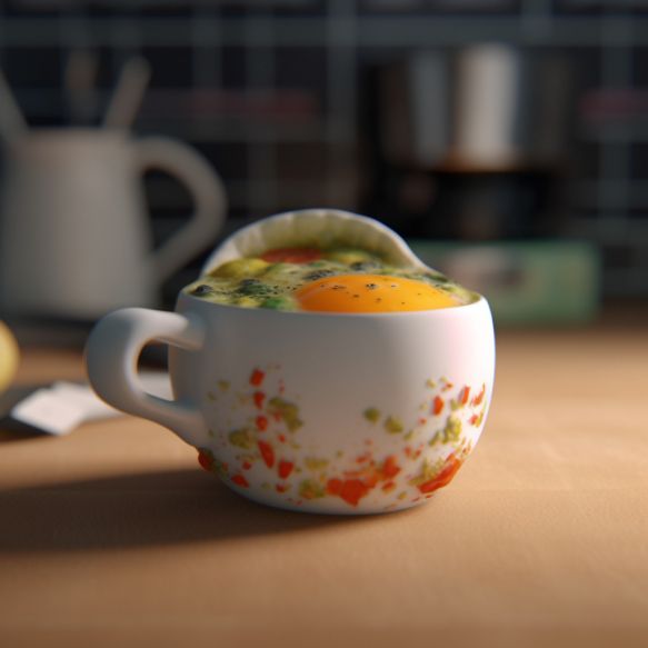 Microwaved Veggie Egg Mug