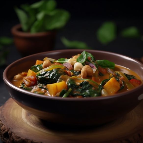 Mixed Vegetable Curry With Malabar Spinach