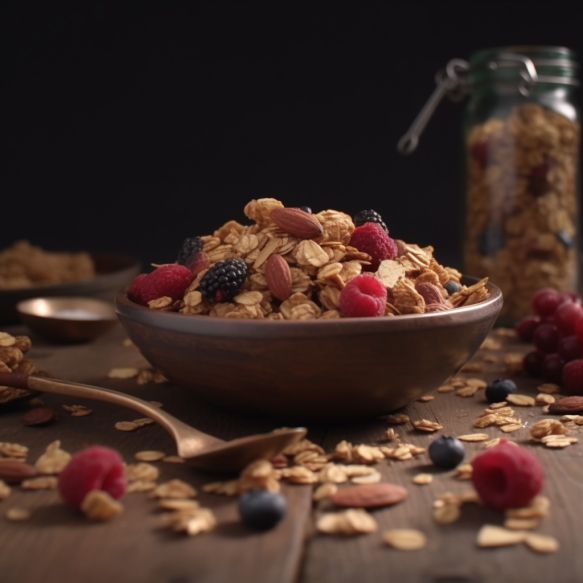 Nutty Berry Granola Mix With Oats & Wheat Flakes