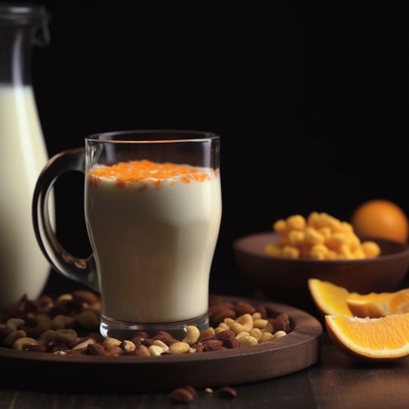 Orange And Nutty Milk Delight
