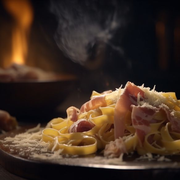 Prosciutto and Parmesan Fettuccine
